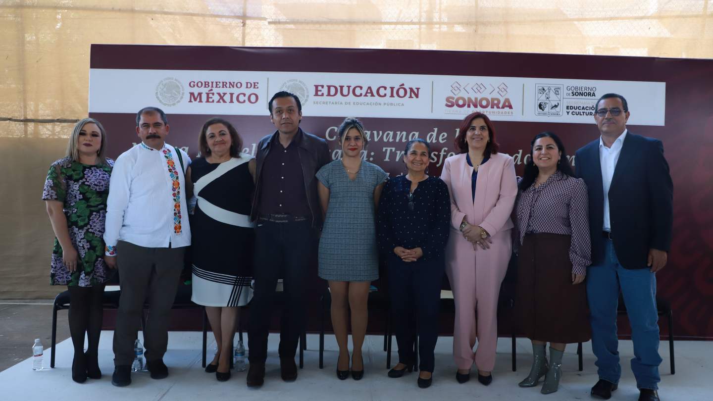 Normalistas de Sonora se suman a la Caravana de la Nueva Escuela Mexicana